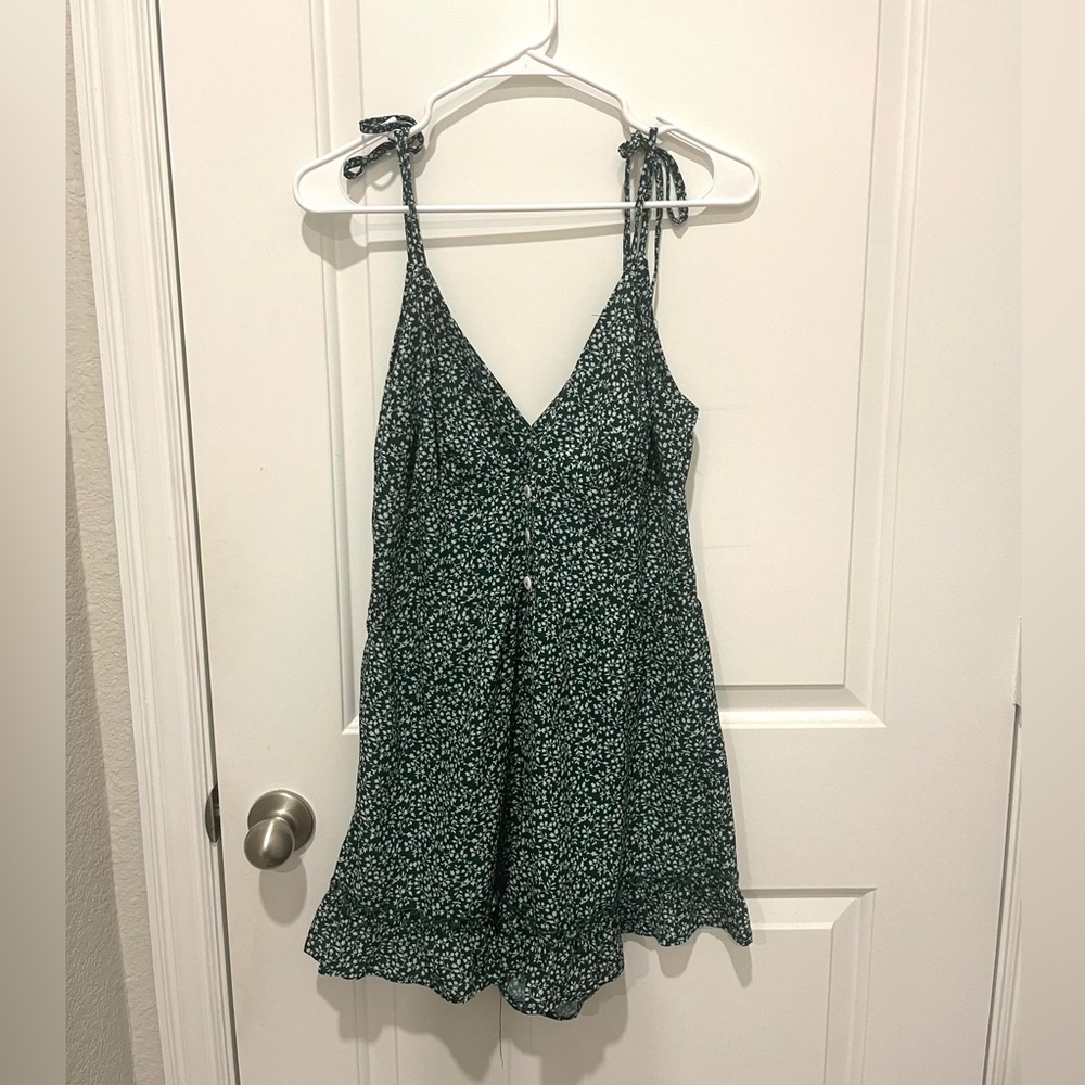 Green Princess Polly Floral Romper